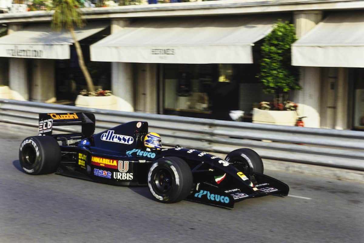 Mit dem jämmerlichen Andrea Moda 1992 in Monaco