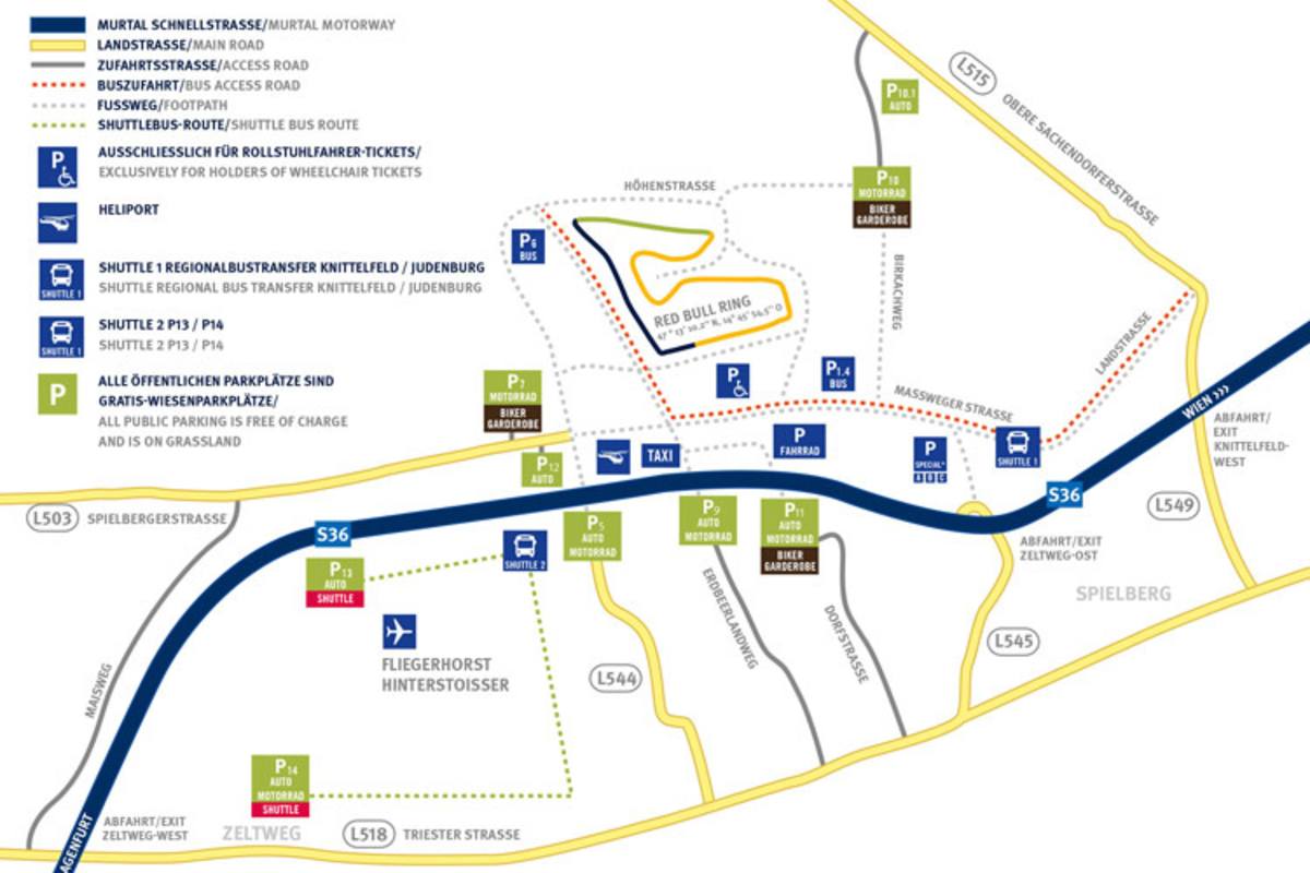 Anfahrt zum Red Bull Ring