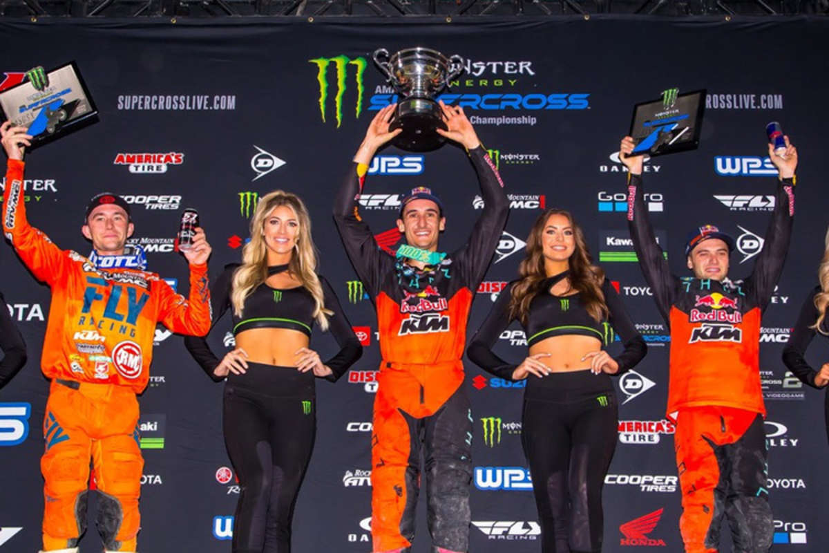 In Indianapolis gab es erneut einen totalen KTM-Triumph auf dem Podium