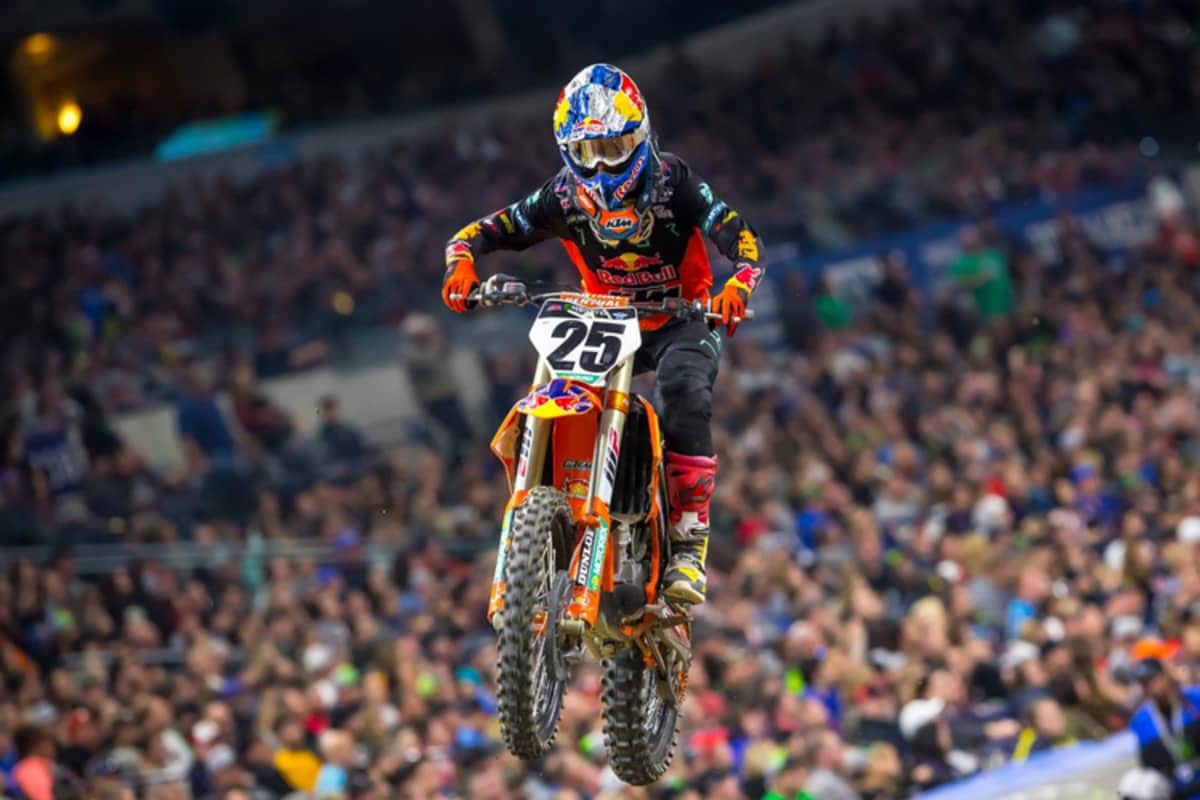 Marvin Musquin im 'Lucas Oil Stadium' von Indianapolis
