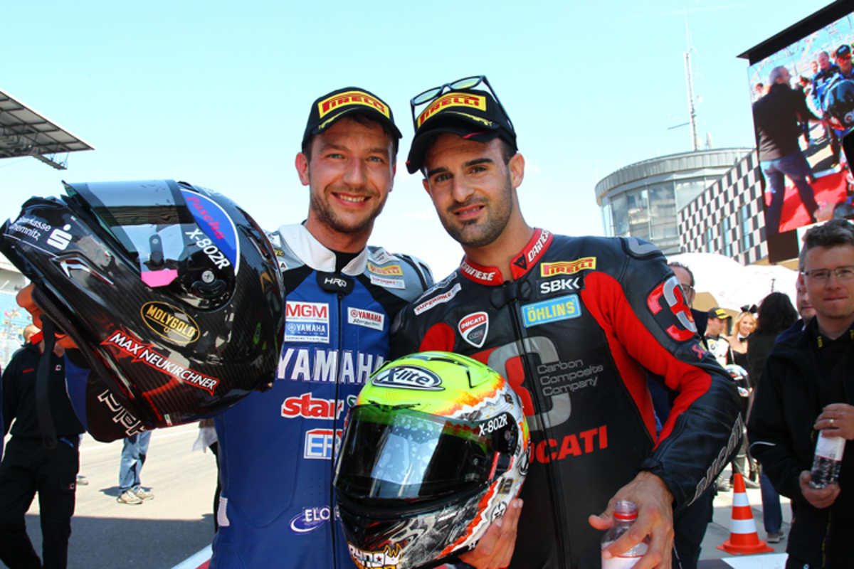 Neukirchner (li.) mit Ex-Teamkollege Javier Forés