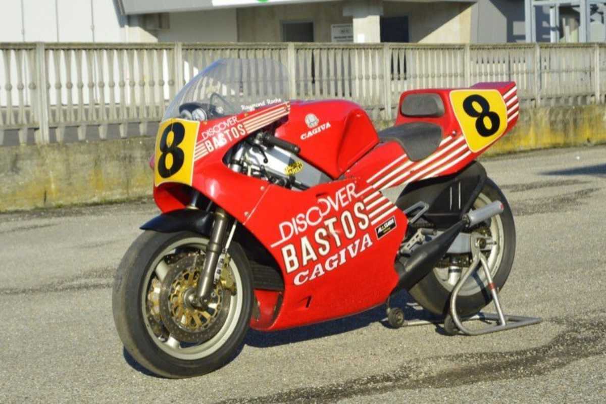 Der 500er GP-Renner von Cagiva, Jahrgang 1986, eingesetzt von Raymond Roche und Joan Garriga