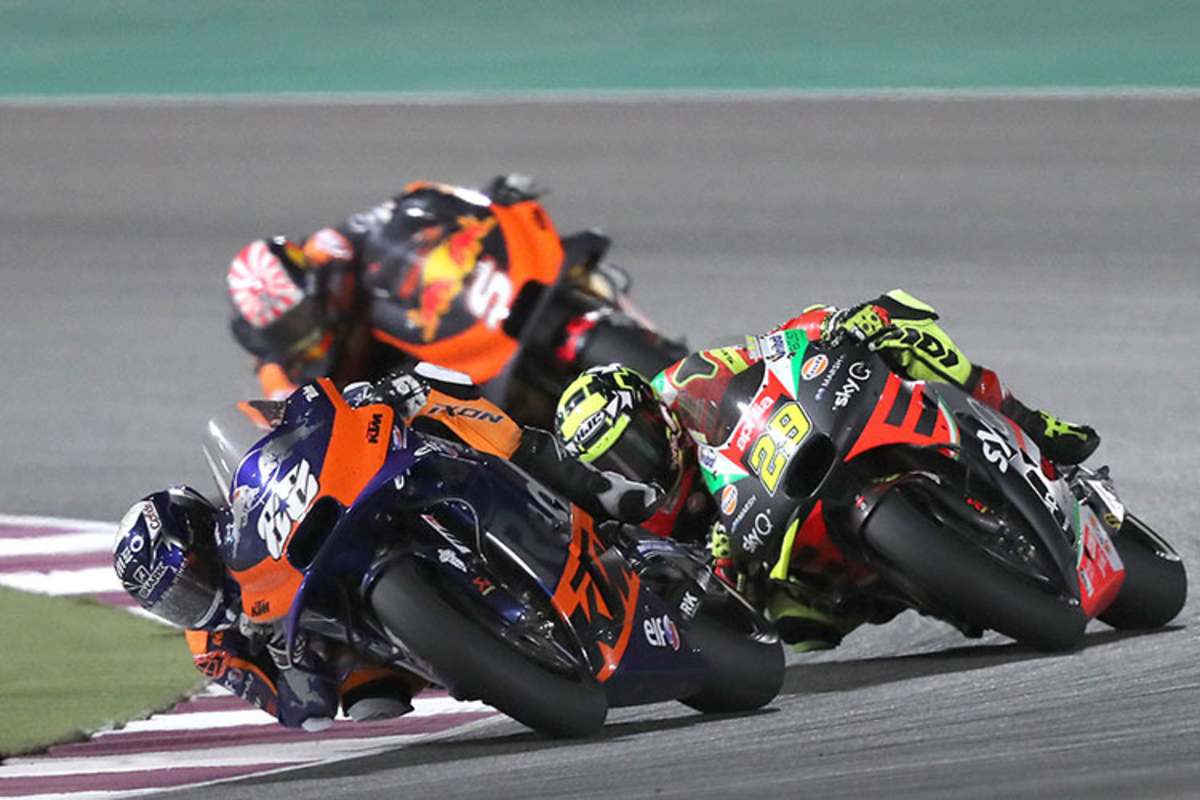 Im Rennen: Oliviera (88) hielt sich lange vor Iannone und Zarco