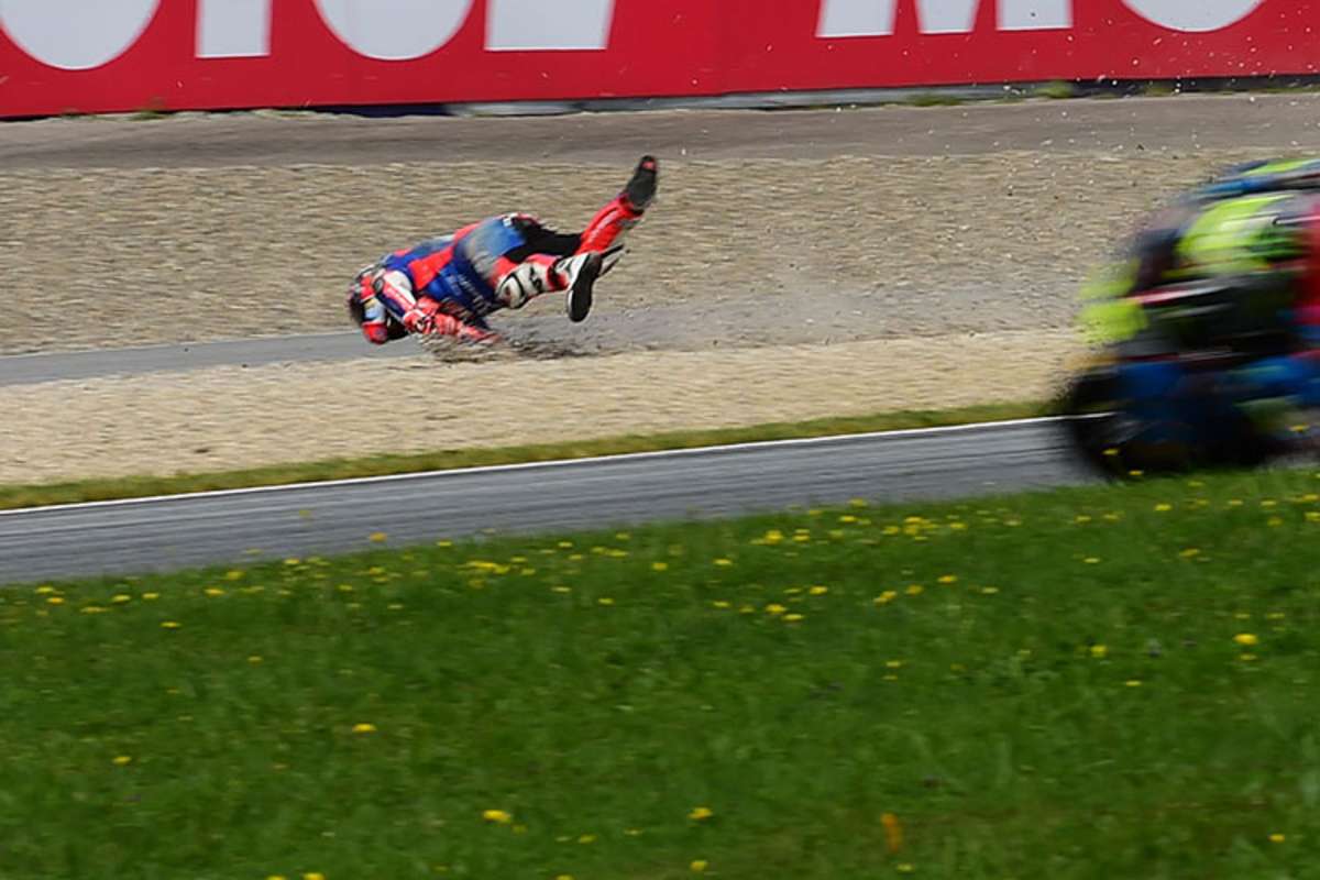 Der Italiener wurde im Kies herumgeschleudert