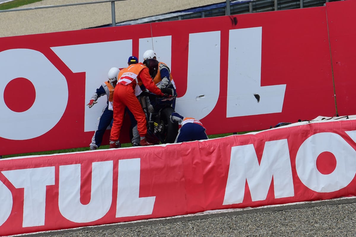 Die Streckenposten waren schnell zur Stelle