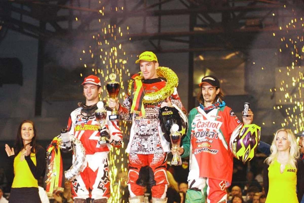 SX1-Podest: Sieger Aranda zwischen Florent Richier (li.) und Fabien Izoird