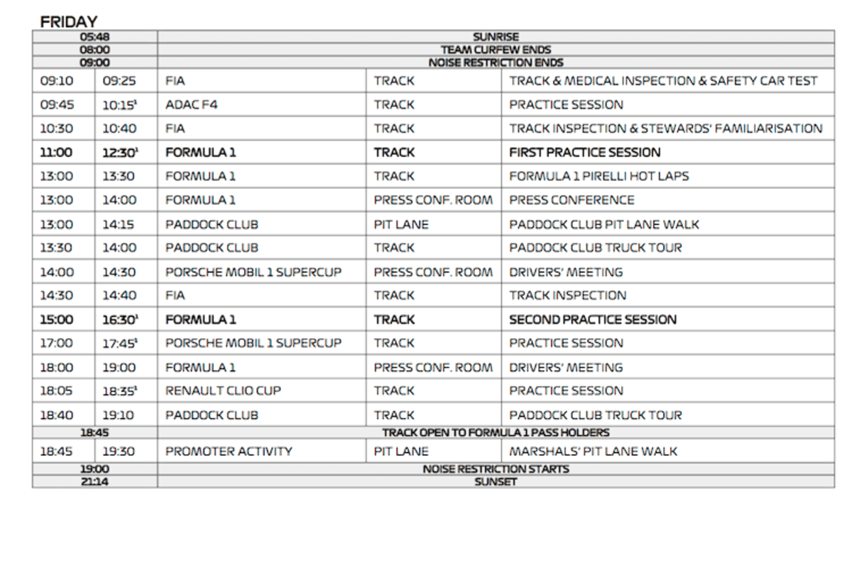 Das Programm am Freitag