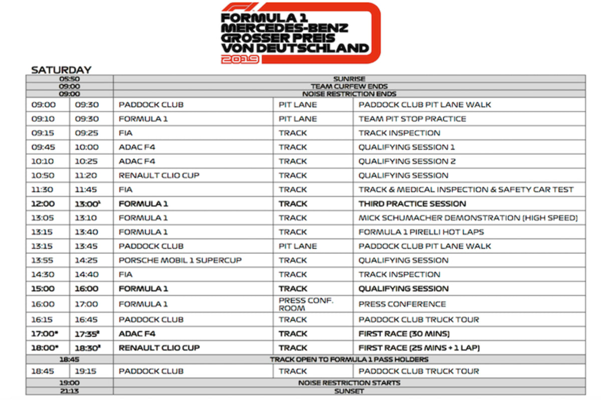 Das Programm am Samstag