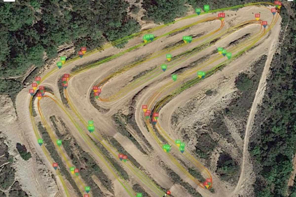 Rolf hat für die erste schnelle Linkskurve nach dem Wald keinen funktionierenden Plan: Topspeed variiert stark und ist immer woanders