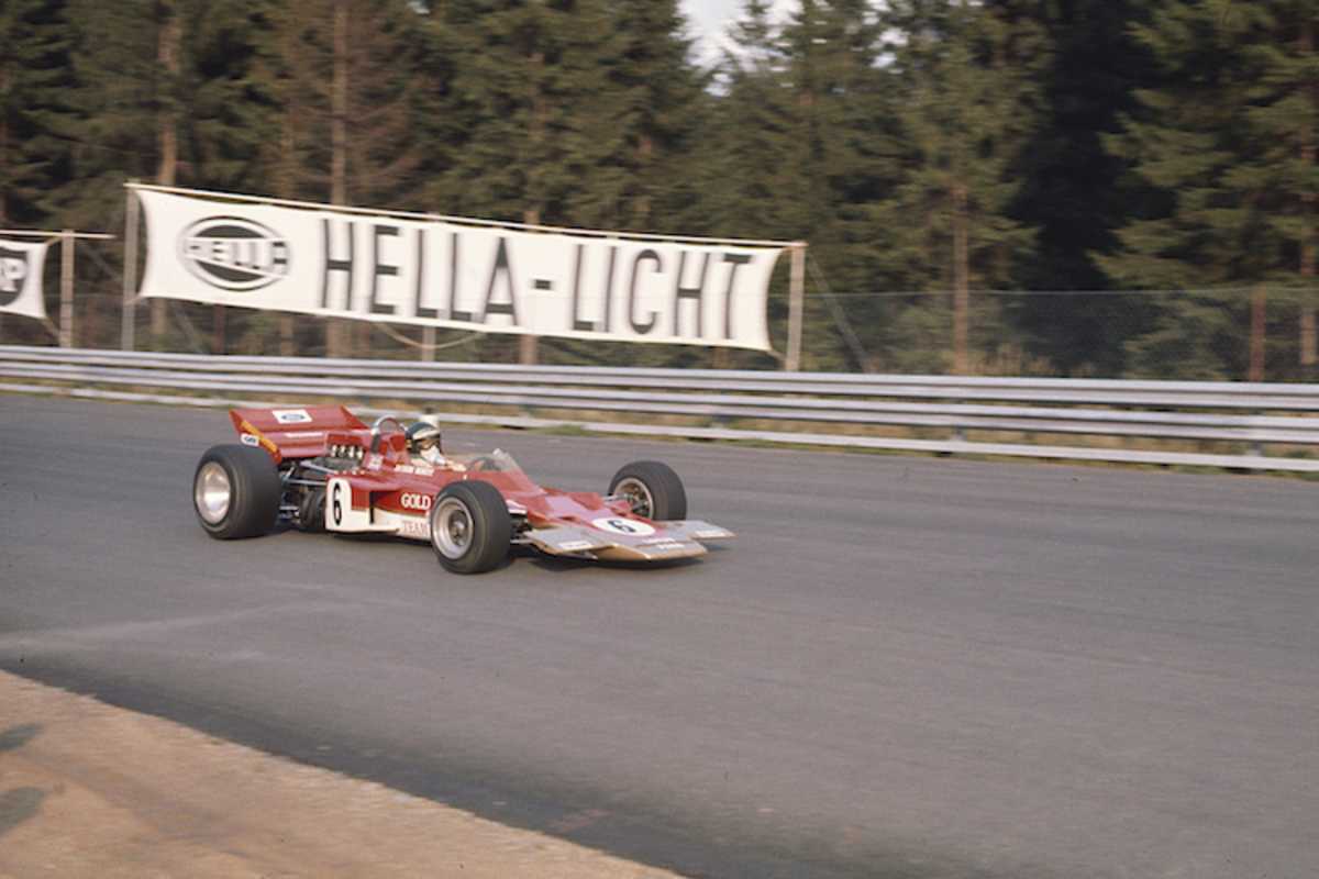 Jochen Rindt vor Jack Brabham 1970