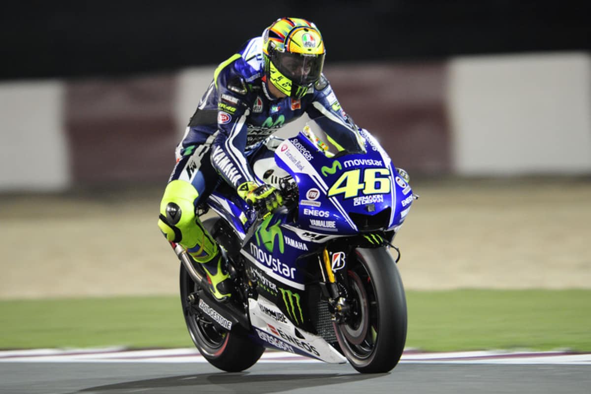 Auch ein Spätbremser: Valentino Rossi in Katar