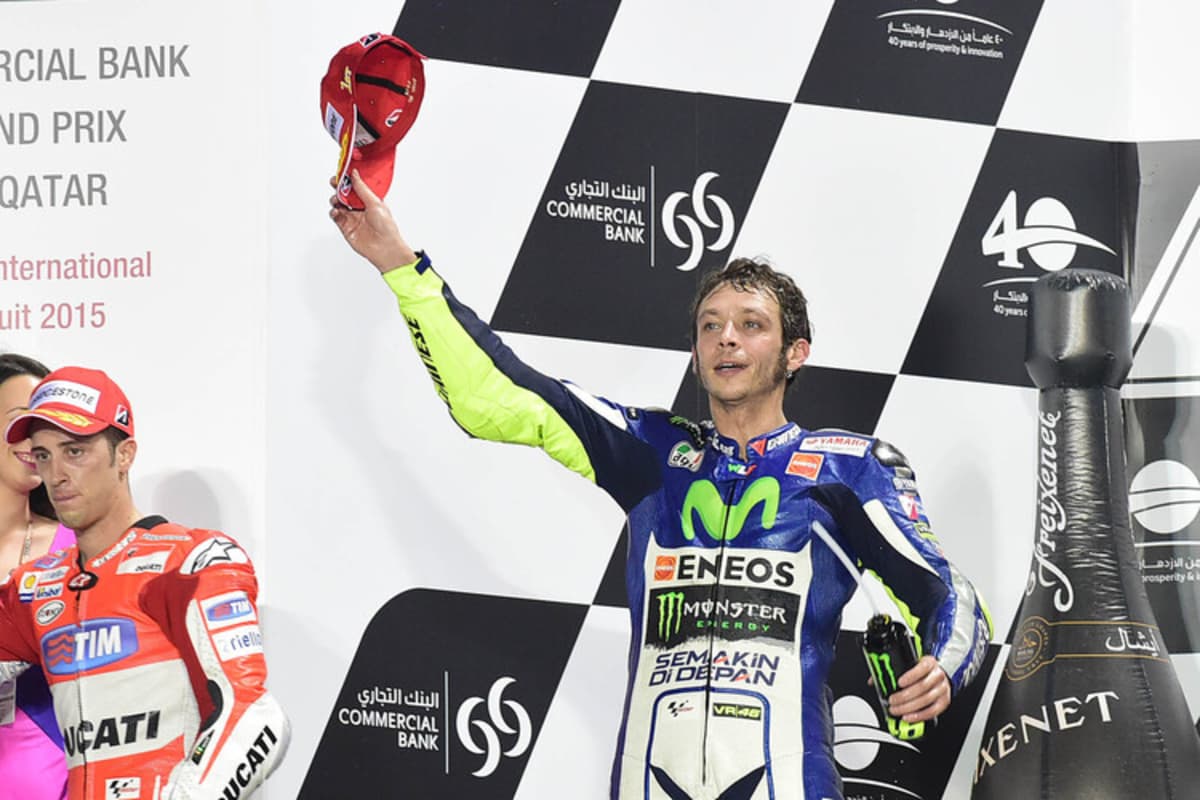 Rossis 109 GP. Sieg; erstmals seit Japan 2006 drei Italiener auf dem Podest, damals waren es Capirossi, Rossi und Melandri