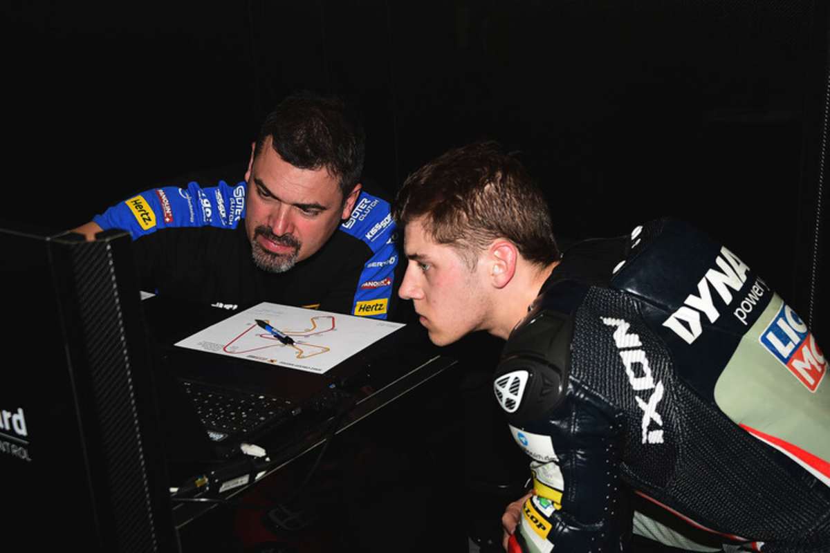 Suter-Konstrukteur Alex Giussani mit Marcel Schrötter