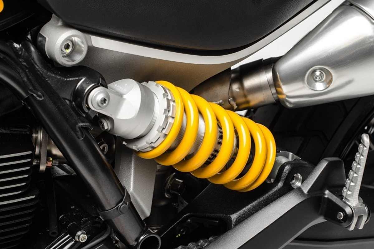 Öhlins-federbein an der Scrambler 1100 Sport