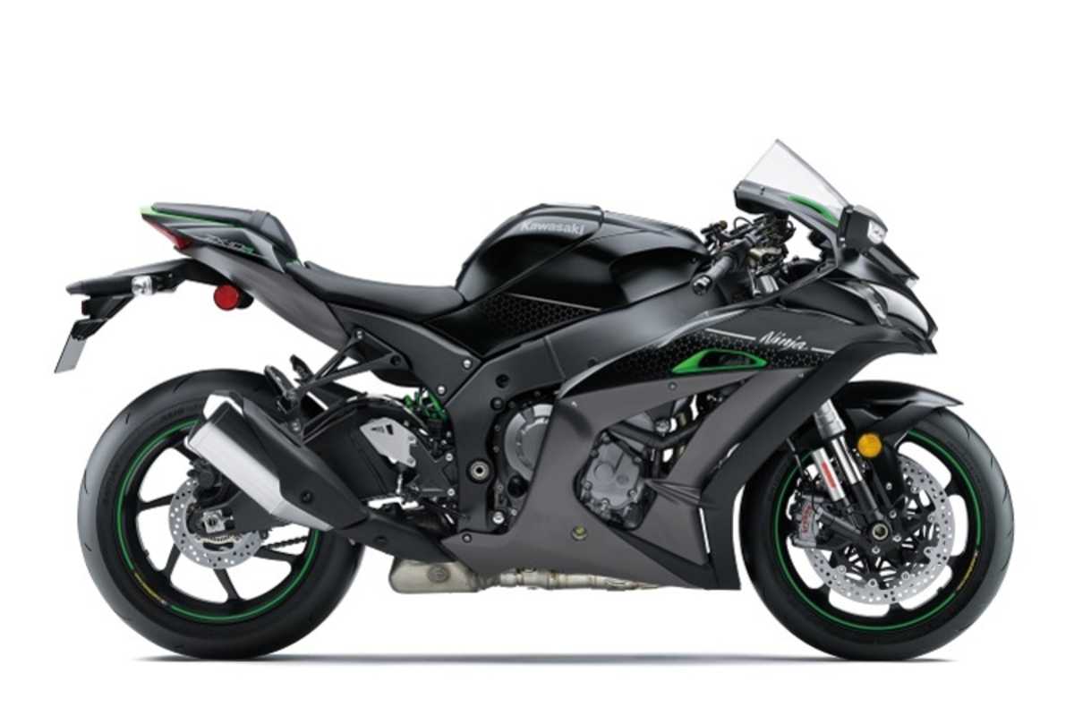 Jetzt sind auch an der Gabel der Kawasaki Kabel für die Steuerung der Dämpfung zu bemerken