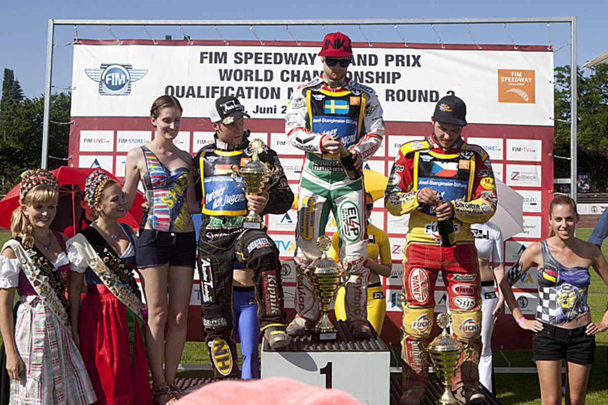 Die Top-3 in Abensberg: Martin Smolinski, Thomas Jonasson und Vaclav Milik (v.l.)