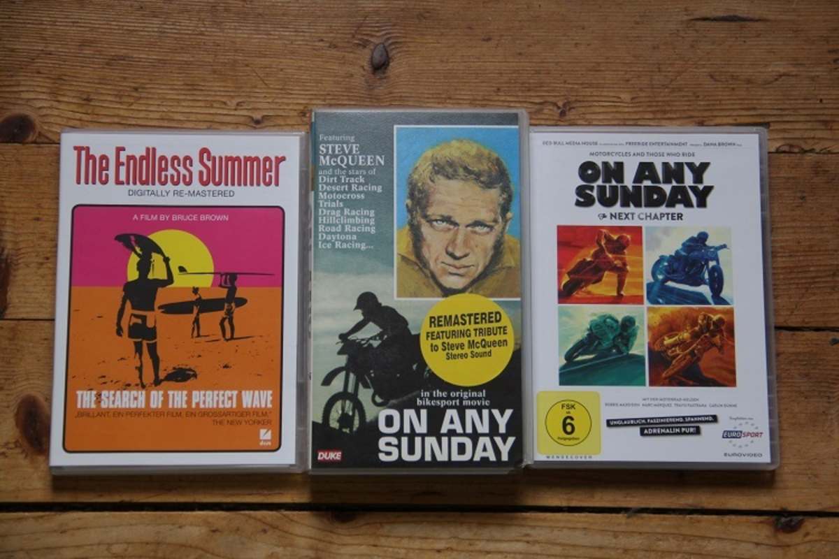 Von links: Endless Summer, On Any Sunday und On Any Sunda the next Chapter