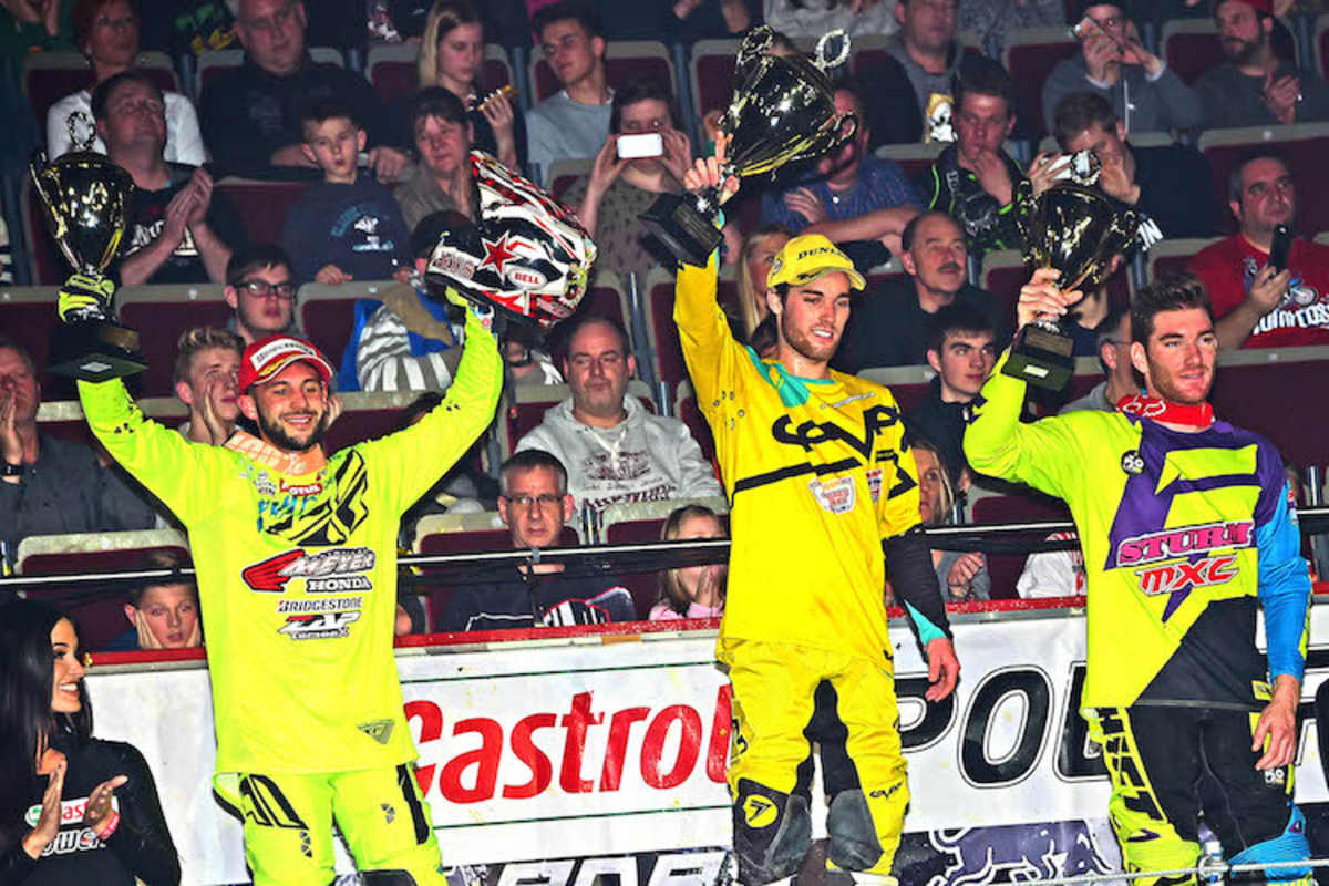 Das SX1-Podium Teillet, Owen und Aranda