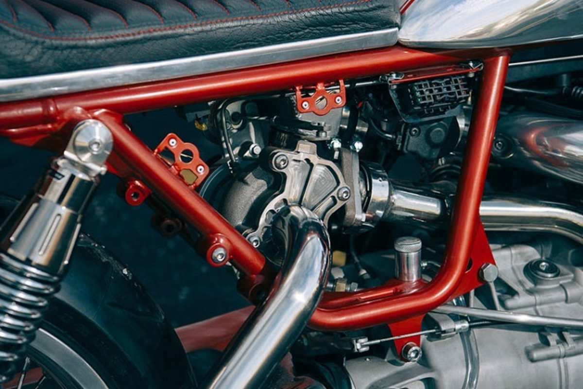 Im Rahmendreieck installiert: Garrett T15