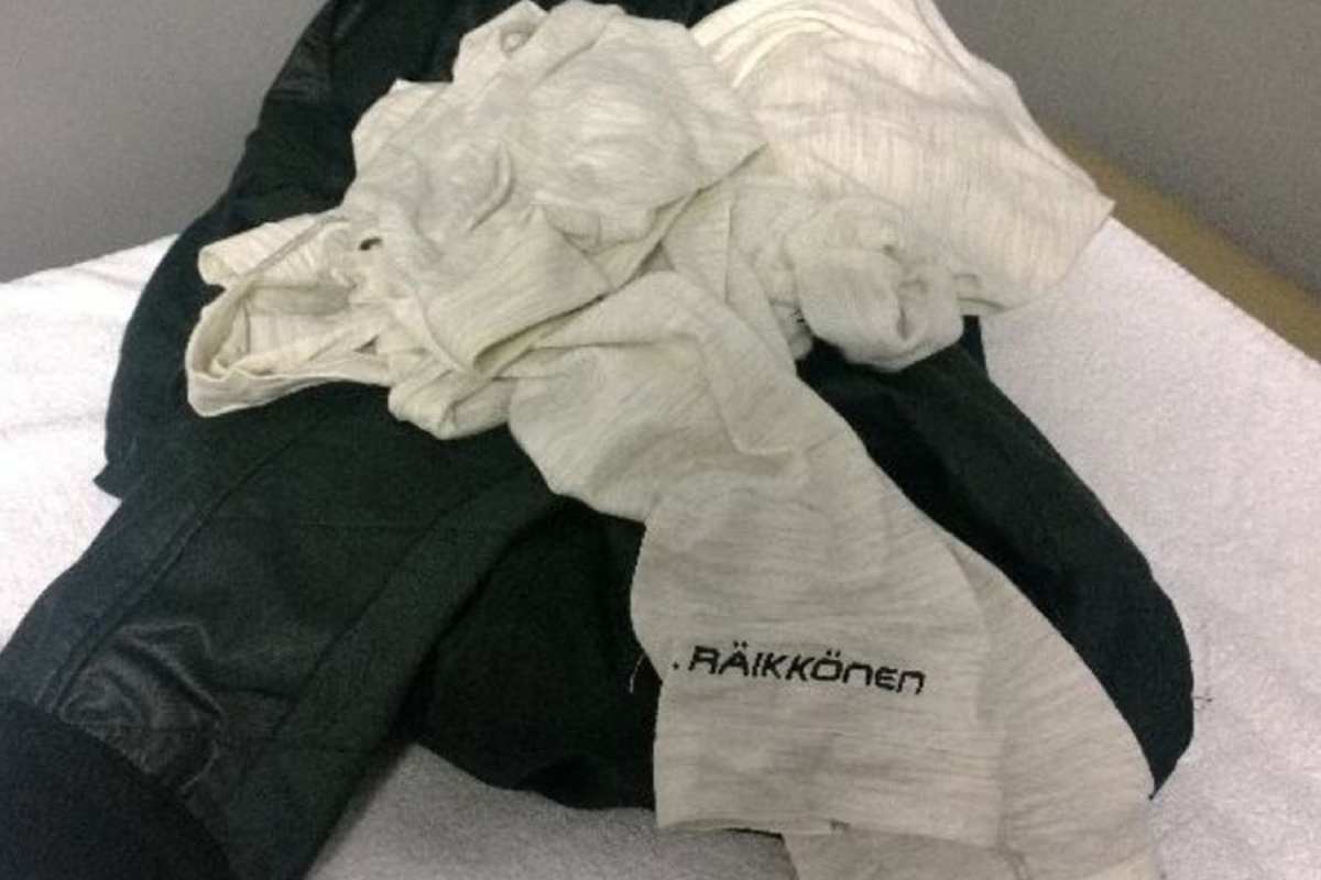 Die Unterwäsche für Heikki Kovalainen – hoffentlich frisch gewaschen