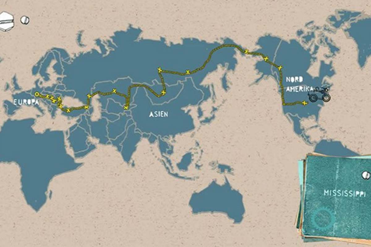 Das ist der Weg von Halle (Saale) nach New York City