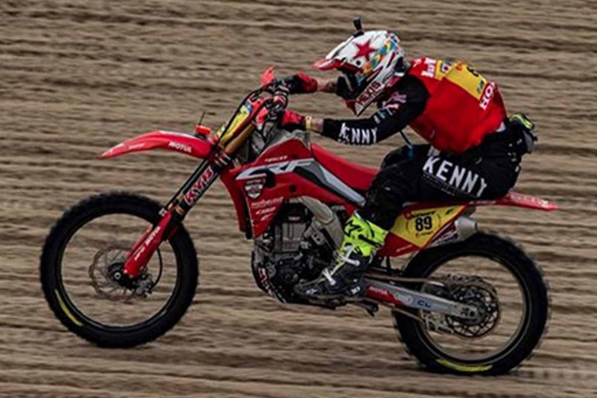 Bei seiner zweiten Teilnahme am Strandrennen von Le Touquet belegte van Horebeek Rang 2