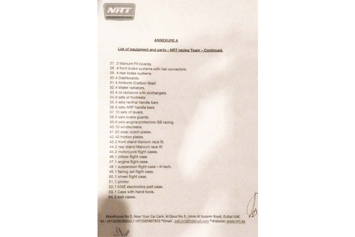 Inventarliste Material NRT Seite 2