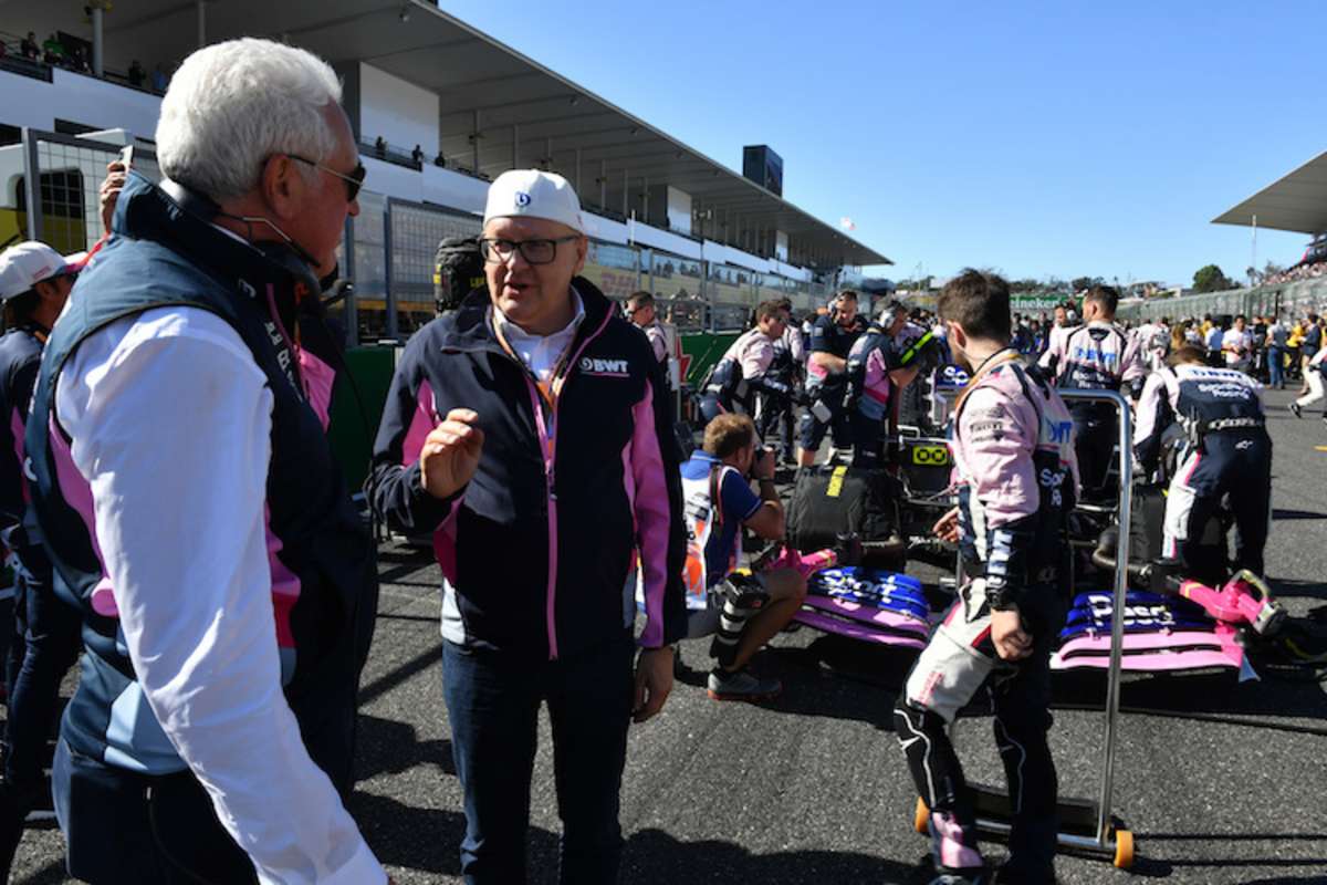 Team-Mitbesitzer Lawrence Stroll (links) und BWT-CEO Andreas Weissenbacher