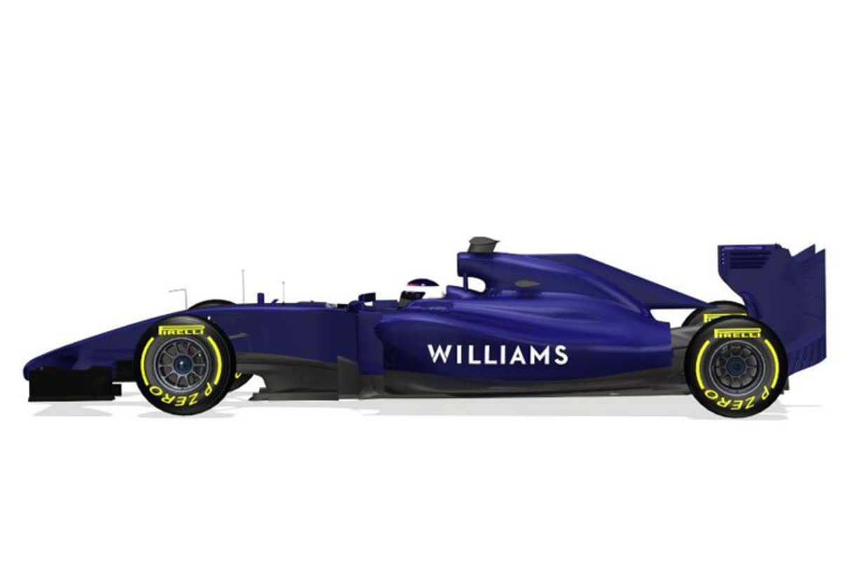 Der Wagen von Massa und Bottas von der Seite
