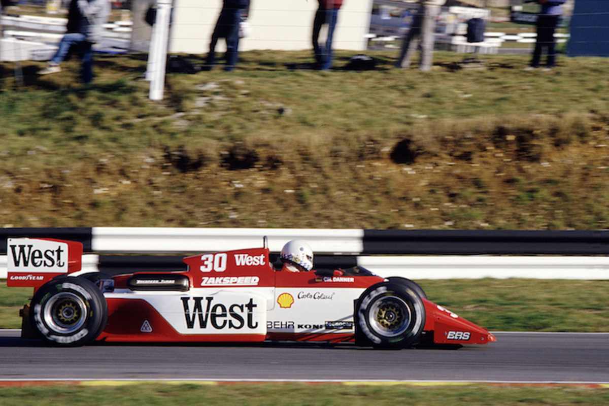 Christian Danner 1985 mit seinem Zakspeed