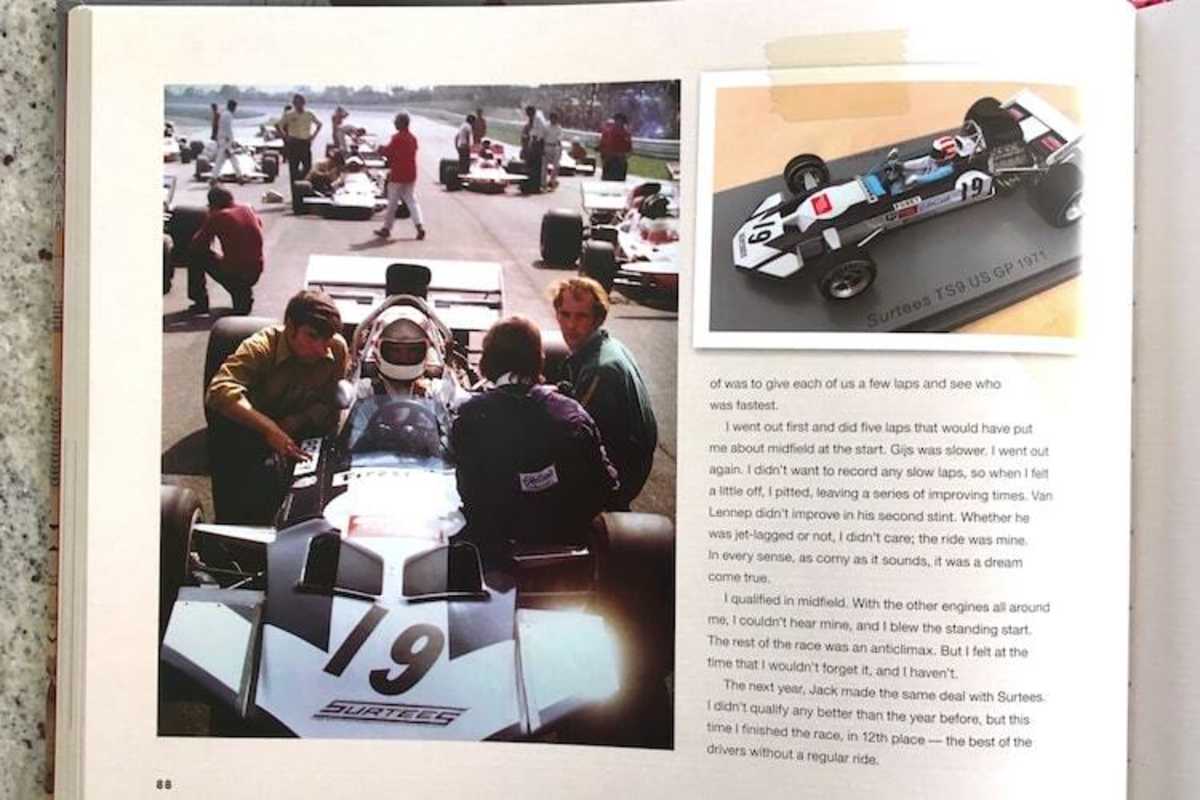 1971: Mit John Surtees beim Grossen Preis der USA in Watkins Glen