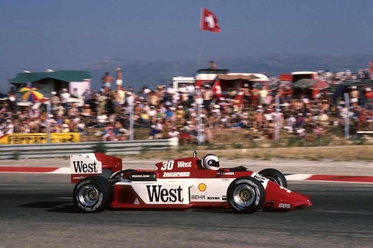 1985: Dr. Jonathan Palmer in Le Castellet mit dem Zakspeed