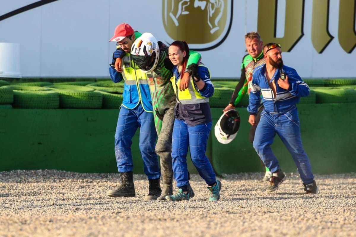 Die Streckenposten halfen Kevin Kölsch