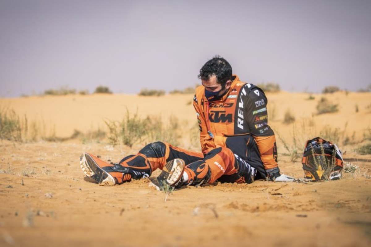 Danilo Petrucci war nicht der Einzige, der von einem Defekt frustriert war