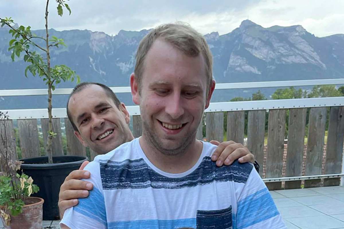 Horst Saiger mit seinem erwachsenen Sohn Thomas