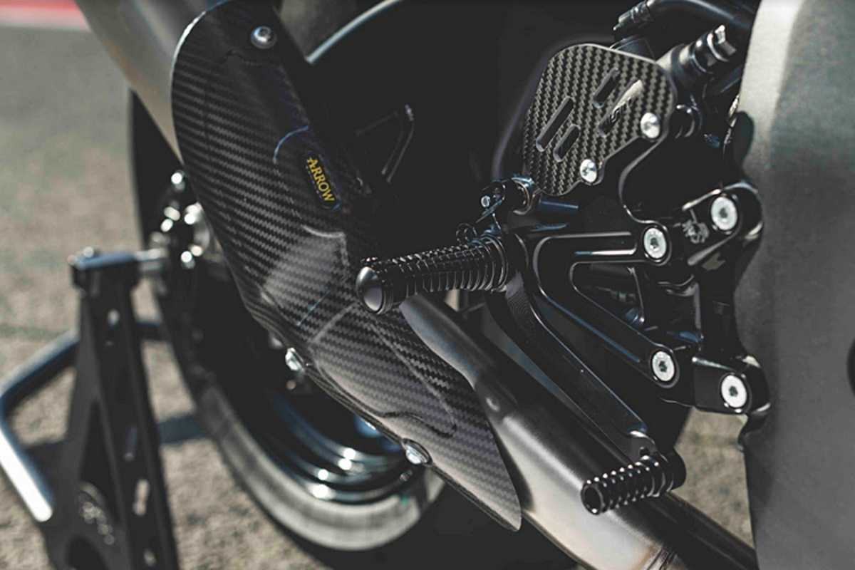 Die wunderschön gearbeitete Fußrastenanlage