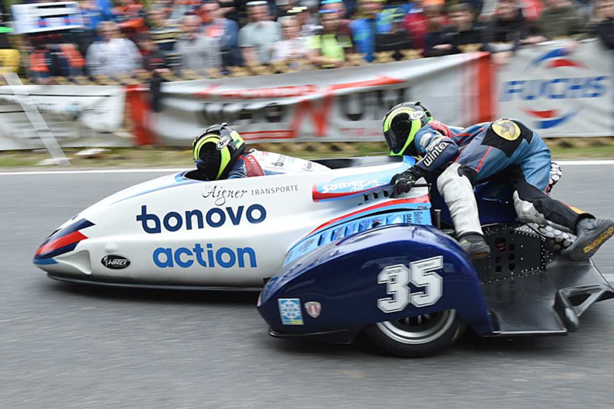 Josef Sattler/Luca Schmidt waren bei den Seitenwagen nicht zu schlagen