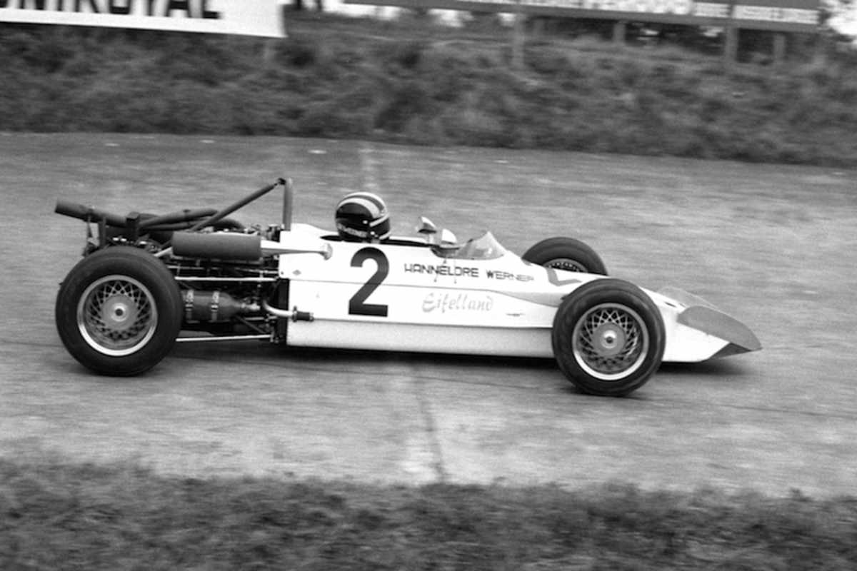 Hannelore Werner 1970 im Eifelland-March, beim Formel-3-Rennen auf dem Nürburgring