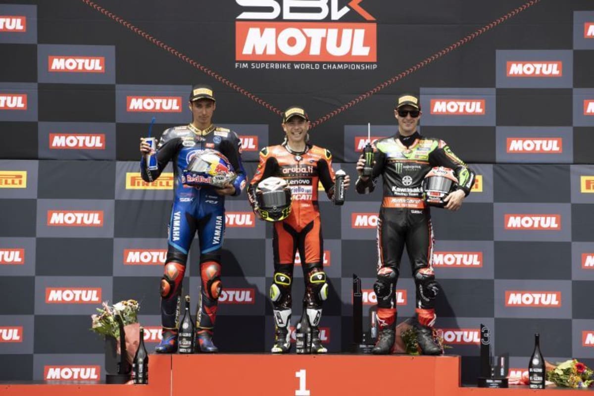 1. Rennen: Álvaro Bautista, Jonathan Rea & Toprak Razgatlioglu