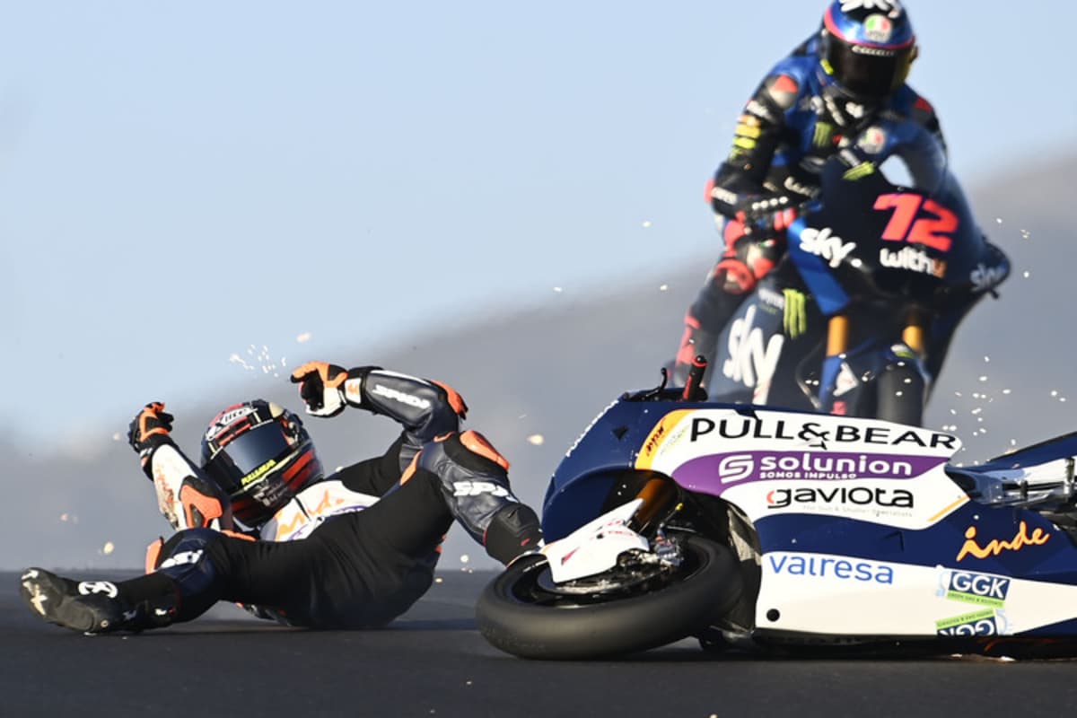 Aron Canet bei seinem Sturz