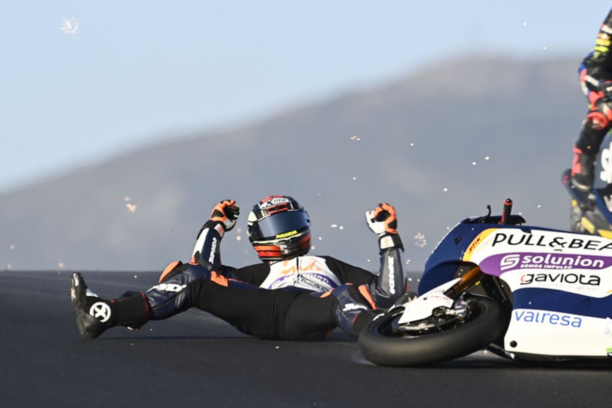 Aron Canet bei seinem Sturz