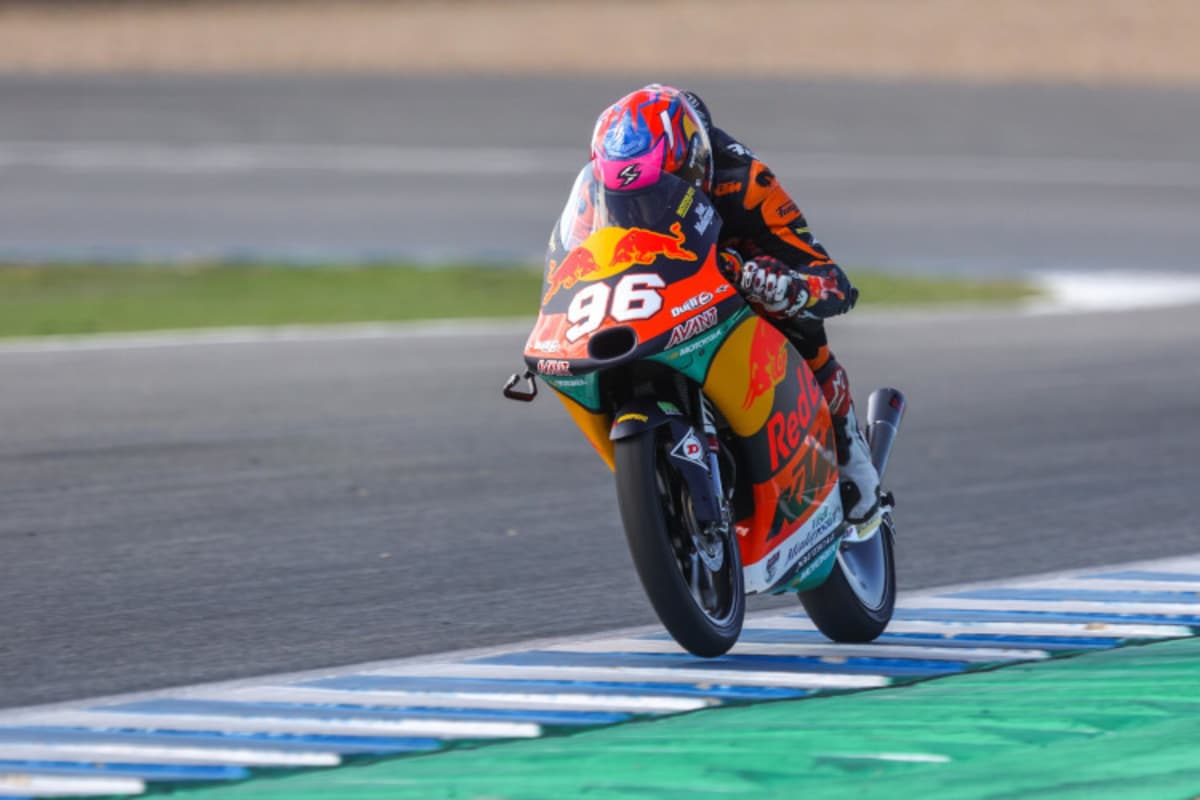 Moto3-Rookie Dani Holgado in Aktion