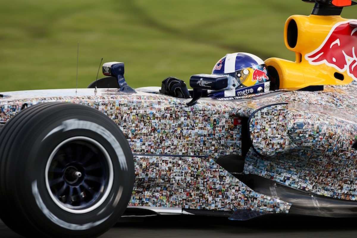 30.000 Portraits auf dem Wagen von David Coulthard in Silverstone 2007