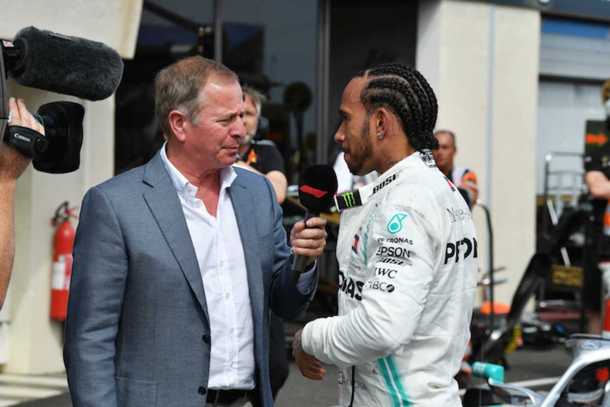 Martin Brundle und Lewis Hamilton 2019 in Le Castellet