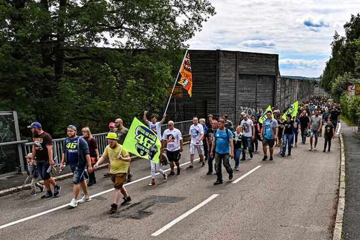 Der Spaziergang dauerte ungefähr so lange wie das MotoGP-Rennen
