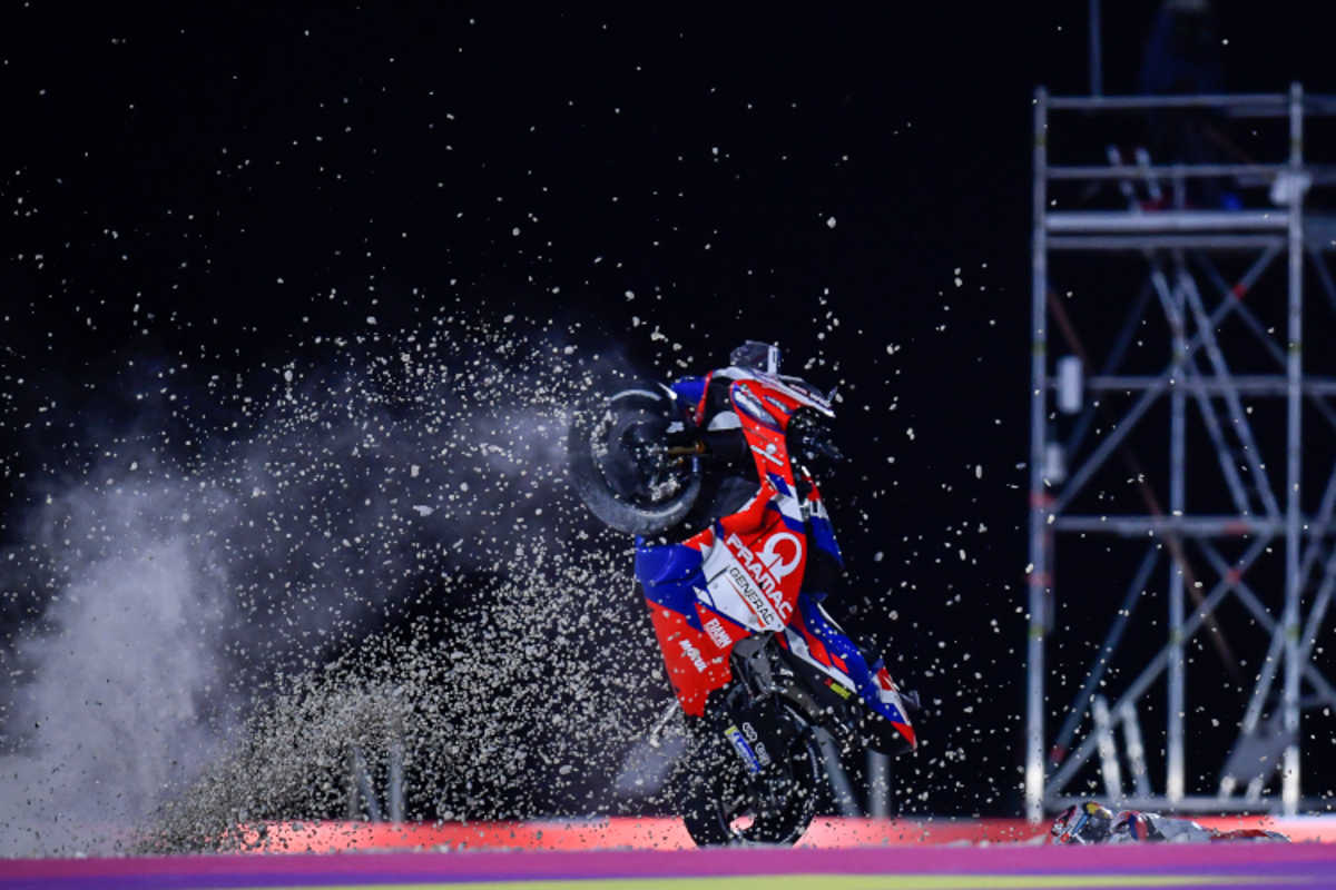 Die Pramac-Ducati überschlug sich