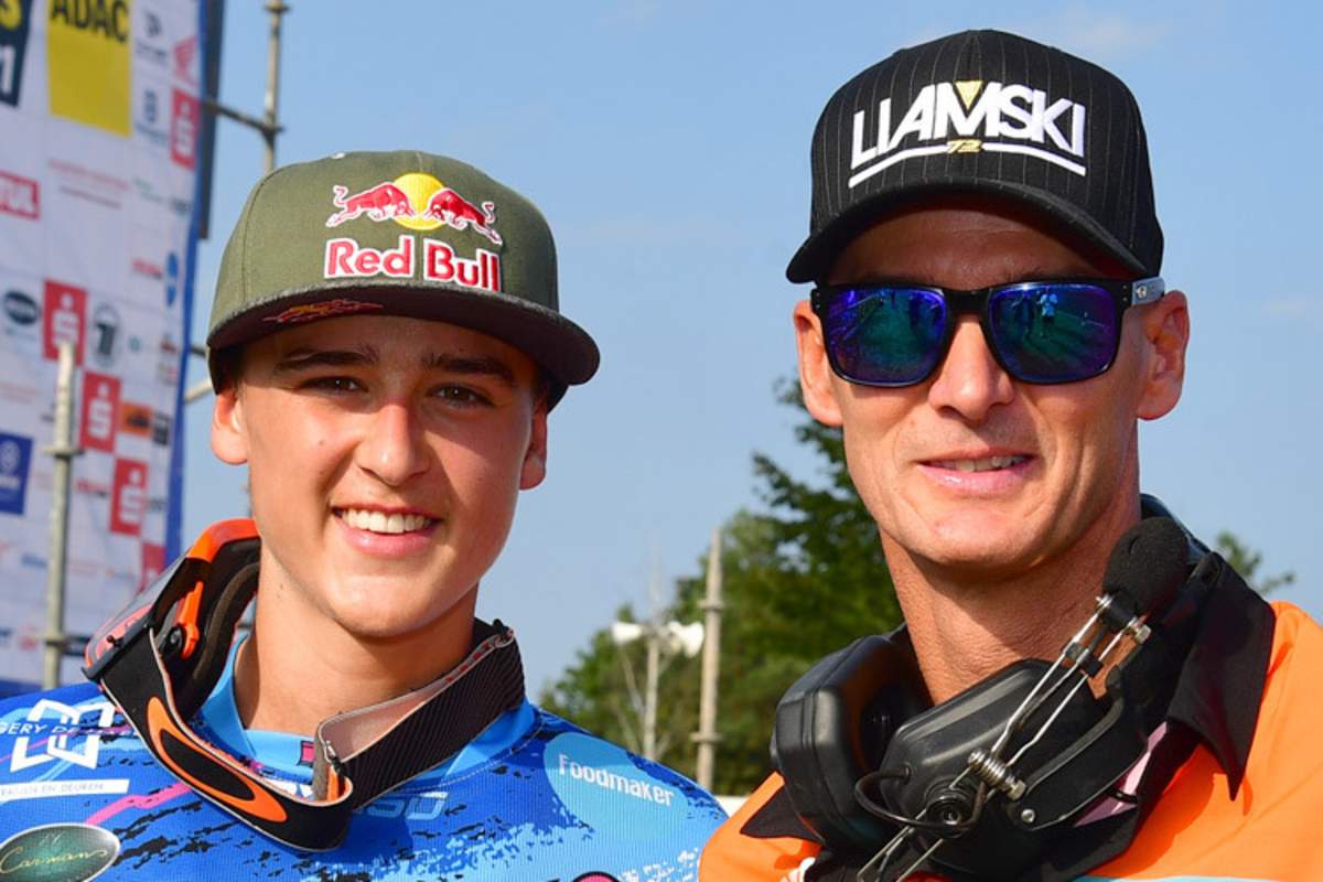 Liam und Stefan Everts nach der Siegerehrung
