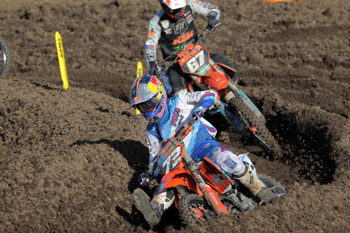 Liam Everts im Zweikampf mit Yago Martinez