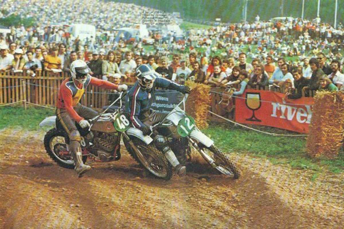 Popenko attackiert Falta beim Saisonfinale in Wohlen 1974