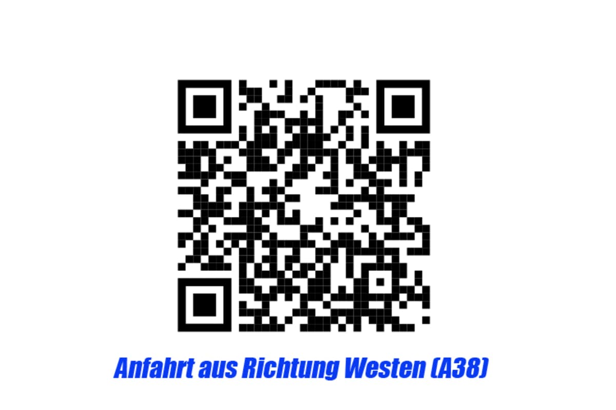 QR-Code zur Anreise aus Richtung Westen
